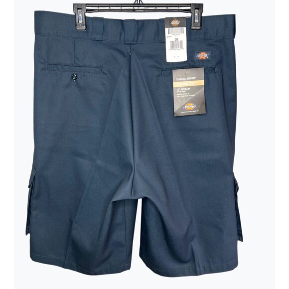 Dickies Mens Navy Blue Cargo Shorts Loose Fit For Casual Or Work Use Size 38 - Picture 4 of 14